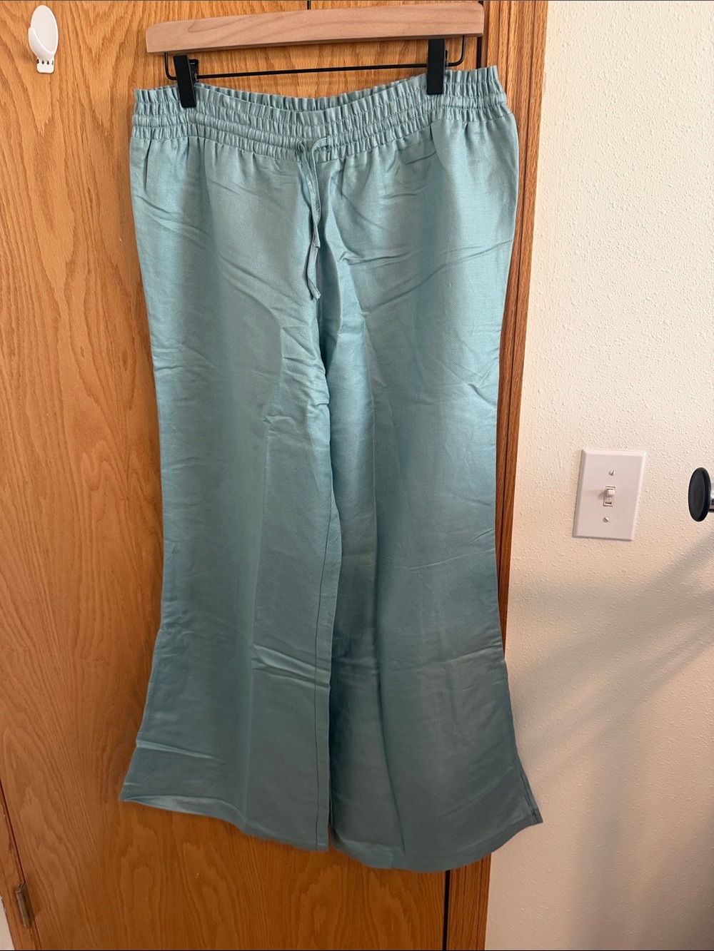 Chaser Seafoam Green Flare Drawstring Pants